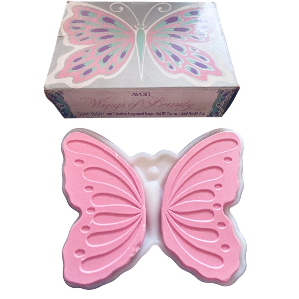 Avon‎ Soap Dish Milk Glass 4.5in Pink Soap Vintage Cottagecore French Farmhouse